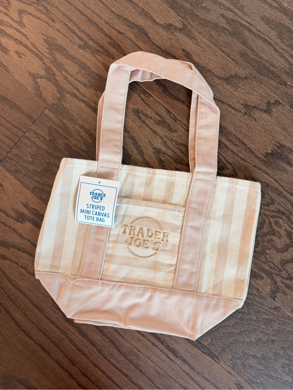 NWT Tan Trader Joe's Mini Tote Bag